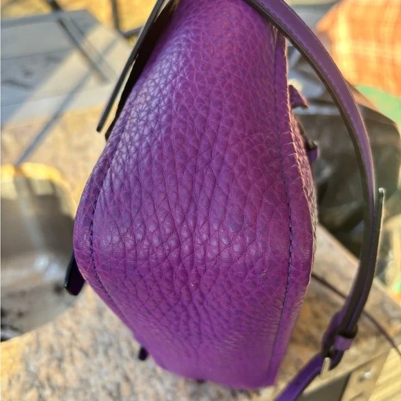 COACH Bleecker Mini Brooklyn Messenger & Matching Wristlet Set – Loganberry - Picture 9 of 13